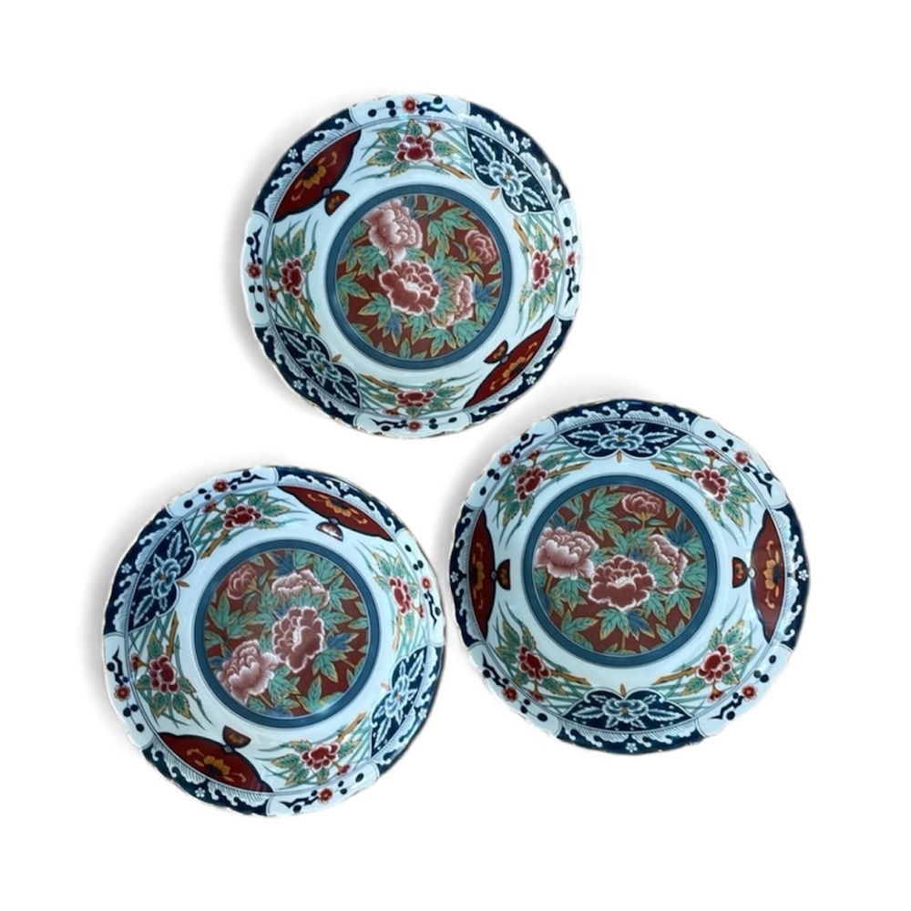 GUMP’S KIKU bowls set of 3 7.5”